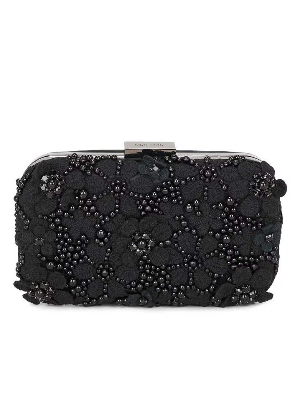 Olga Berg Beth Encrusted Clutch in Black New Tote Floral Purse